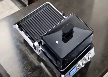 Stainless Steel Indoor Electric Grill Toaster Pan Portable Digital Commercial Panini Press Electric Contact Grill