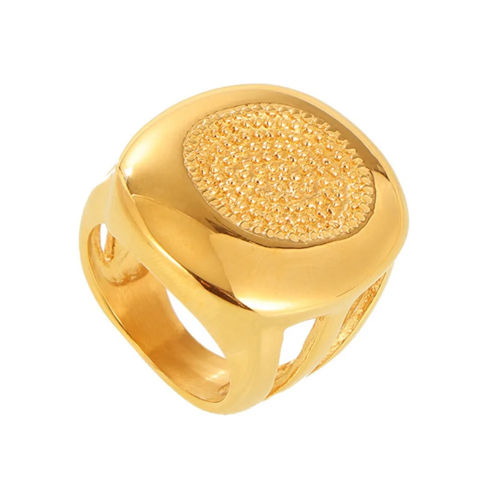 

Women's Ring with Simple Style Palm Print Stainless Steel Fashionable and Versatile Jewelry Accessories