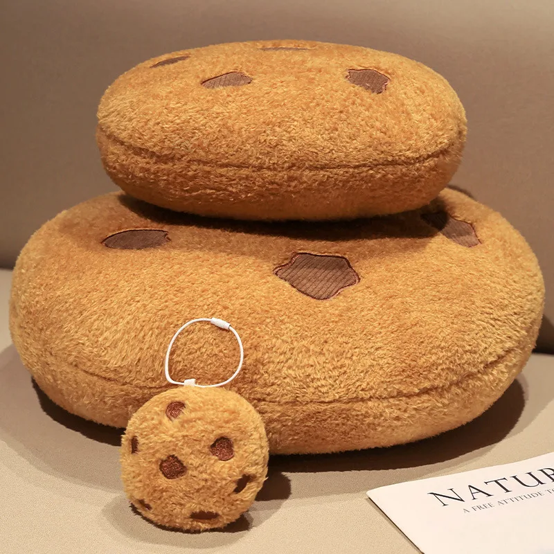 Creative Cookies Plush Seat Cushion Soft Food Pillows Stuffed Doll Toys for Kids Children Girl Birthday Room Decor New Year Gift