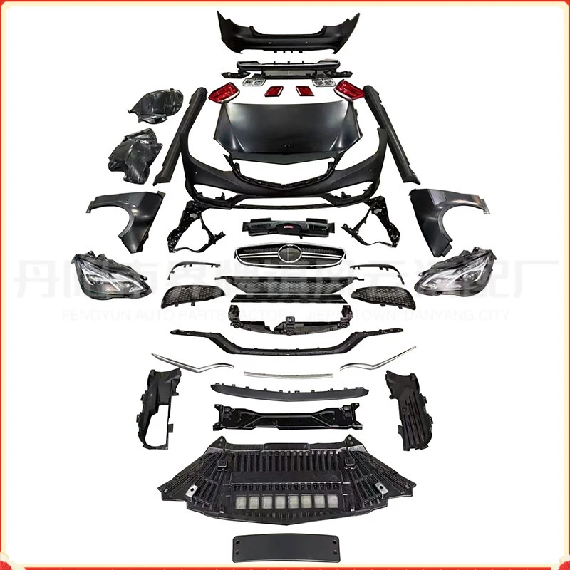 

Подходит для Mercedes-Benz E-Class Modified to E63 Body Kit W212 Ранняя модель, модифицированная до 2014 E63 AMG, головка переднего и заднего бампера