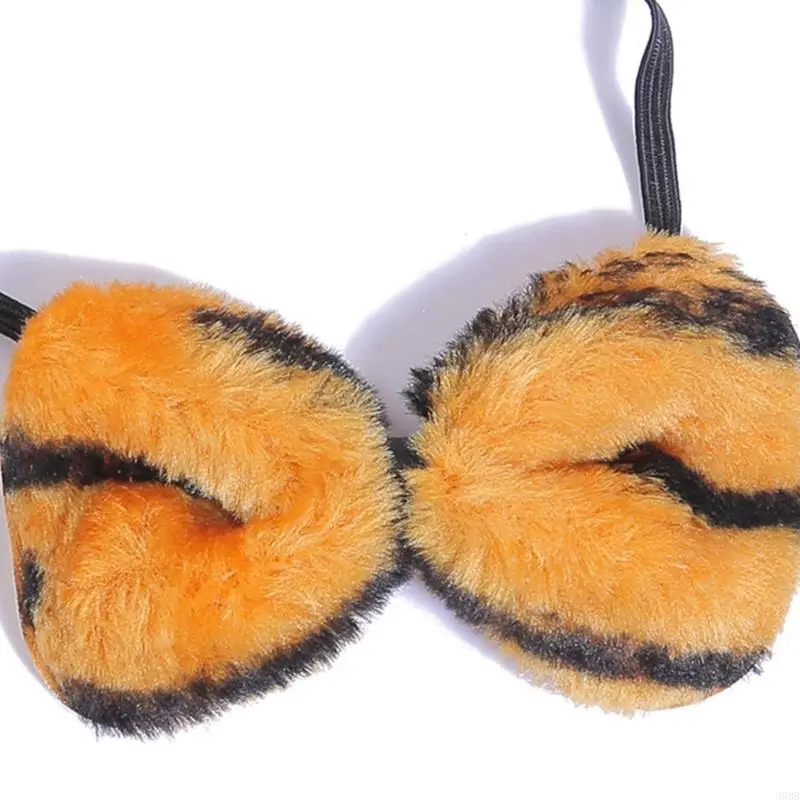 39BB pluche tijgeroren vorm hoofdband strikje en staart set Halloween kostuumbenodigdheden