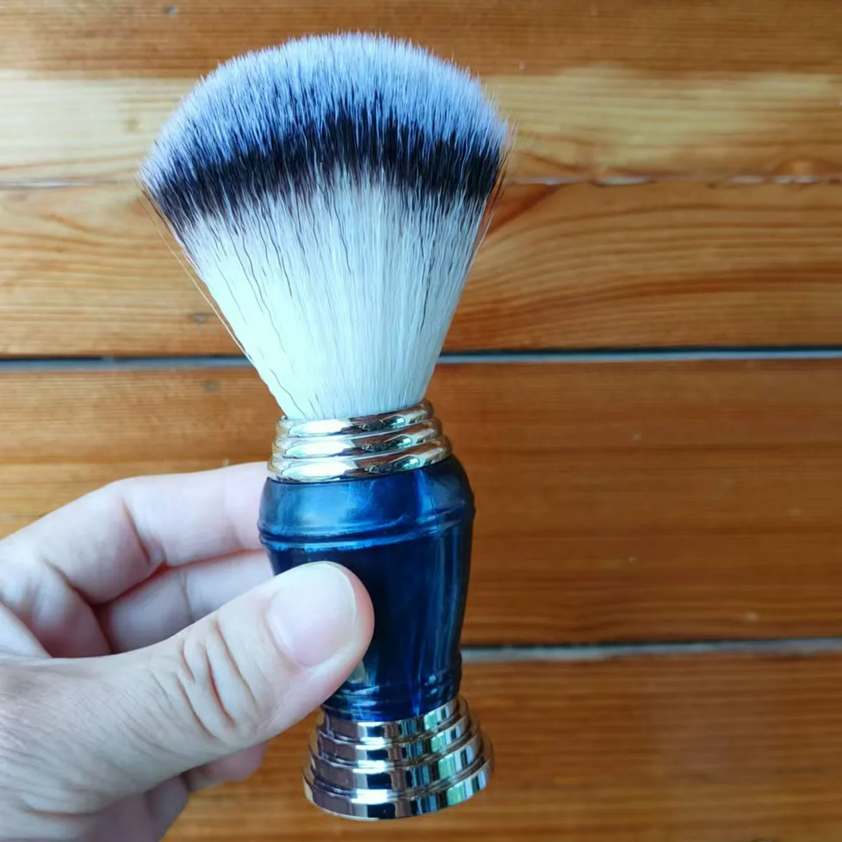 

New Professional Men's Shaving Brush Royal Blue Resin Handle for Barbershop Grooming Accessories Husband Father Original Gift