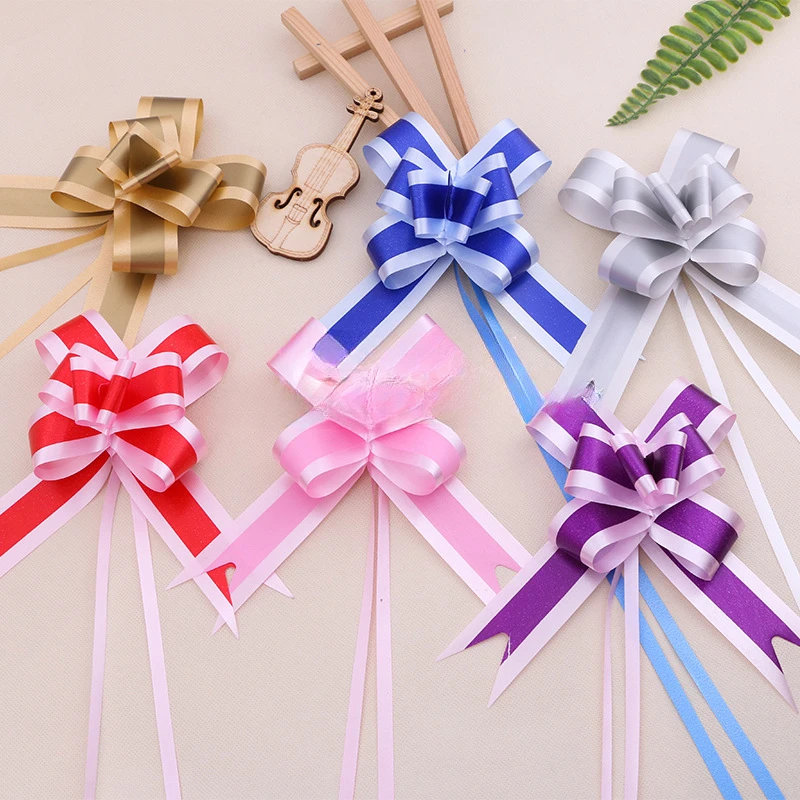 

5pcs Multiple Colorspull Bows Gift Knots Ribbons Wedding Gift Knots Birthday Gift Wrapping Bows Celebration Car Decoration