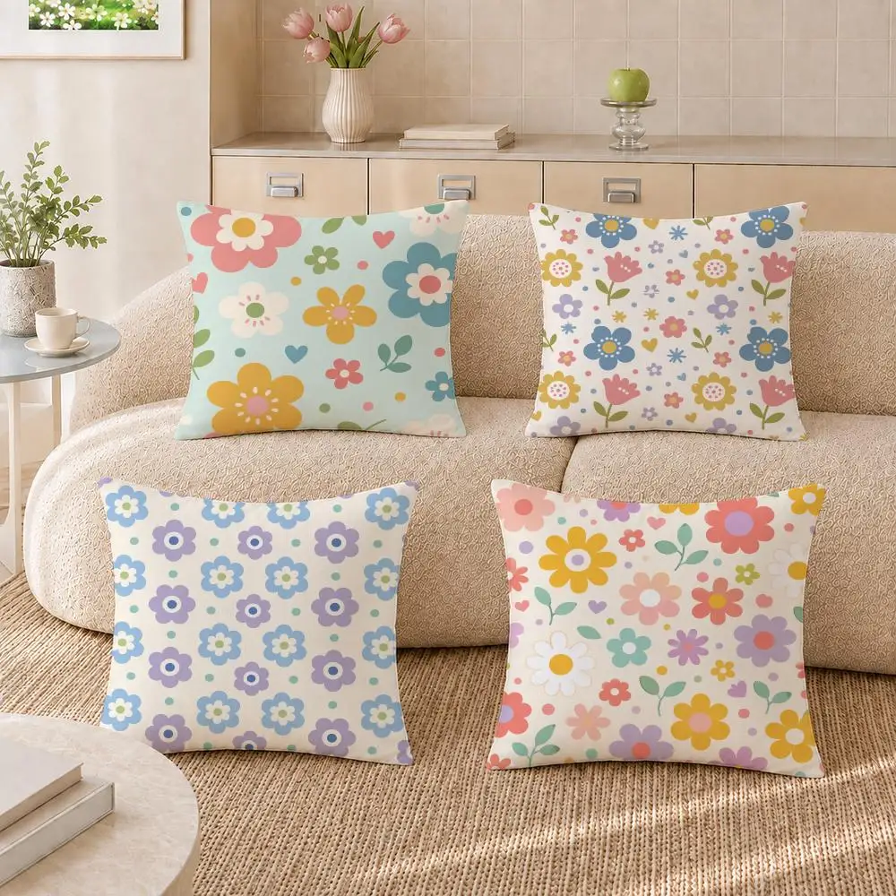 Vintage Floral Botanical Decor Cushion Cover Pillowcase Sofa Living Room Home Gift Office Decor Protective Covers