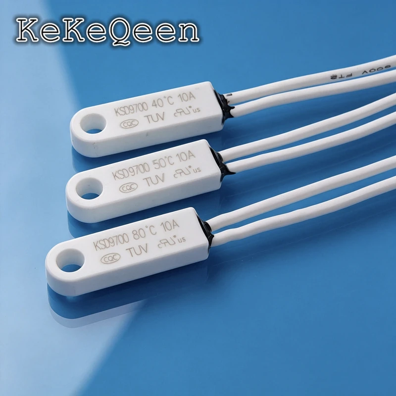 NEW KSD9700 250V 10A Ceramics Temperature Control Switch Mounting Hole 40C~150C NC/NO 50C 60C 80C 90C 100C 11C 120C