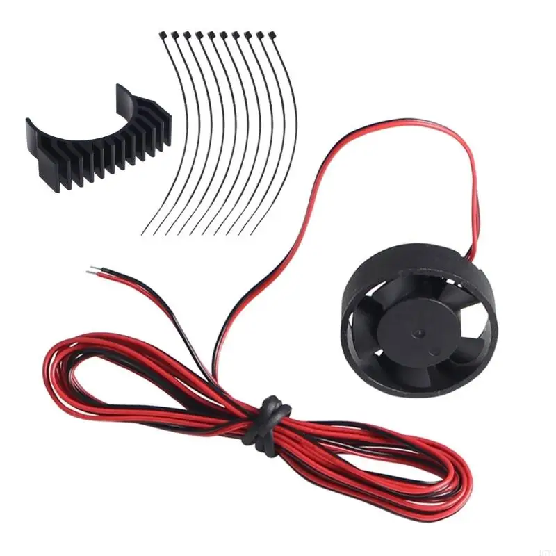

D7YC Extruder Motor Cooling Fan Heatsink 24V Round Hot End Fan Heat Dissipation