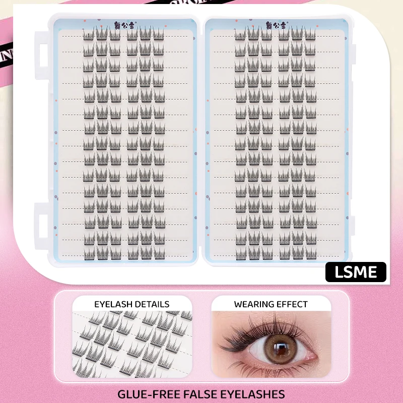 DINGSEN 30 Reihen Idol-Wimperncluster, Wimpernkleber, Manga-Wimpernbuch, DIY-Wimpern, Make-up, Natürliche Anime-Wimpern – Detail 11