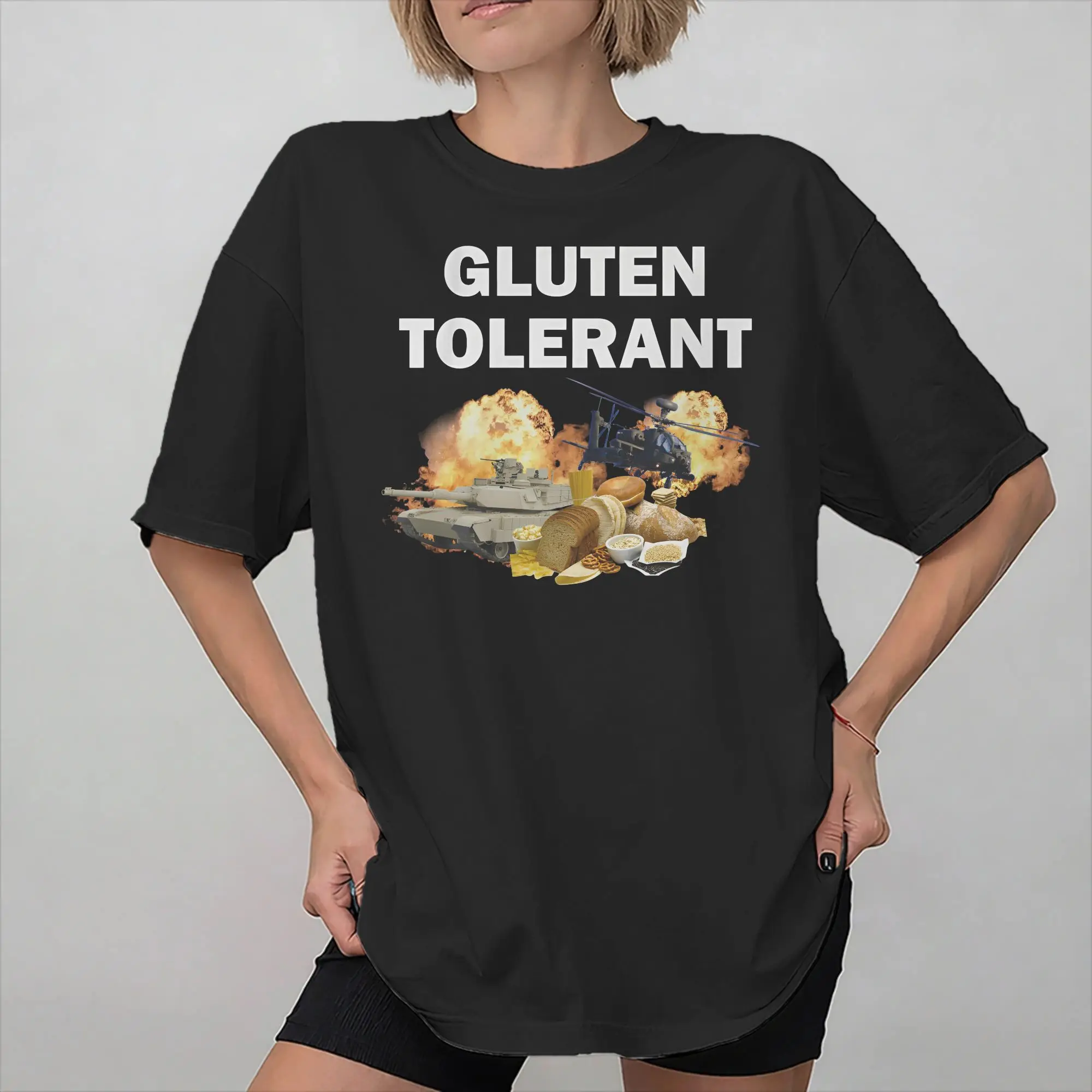 I Refuse To Tolerate Gluten Accessories Men Women T Shirt Pure Cotton Tee Graphic Print  T-shirt Clothes
