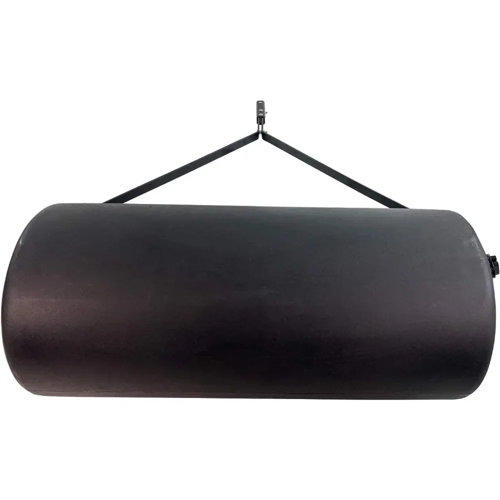 Remolque detrás de rodillo de césped de polietileno con enchufe de giro fácil, 18 por 36 ", negro plano