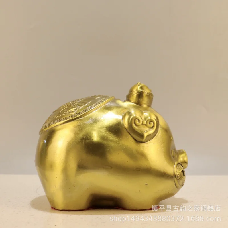 Animal Ornament Lucky Wealth Gathering Yuanbao Savings Golden Bead Pig