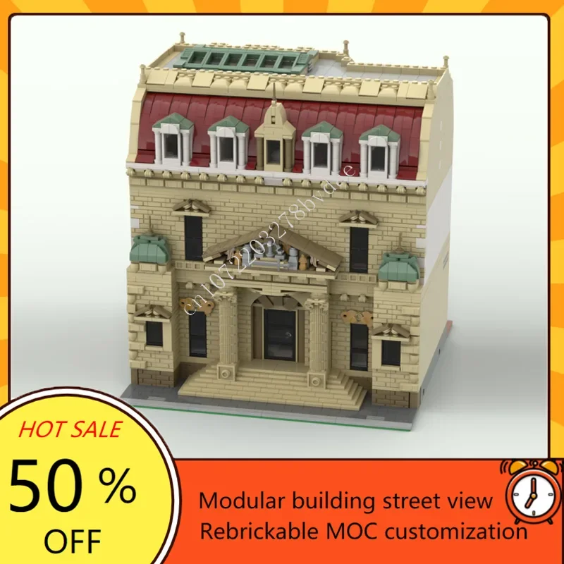 4493PCS Modular Court House Modular MOC Creative street view Model Custom Puzzles Architecture DIY Assembly Model Toys Gifts