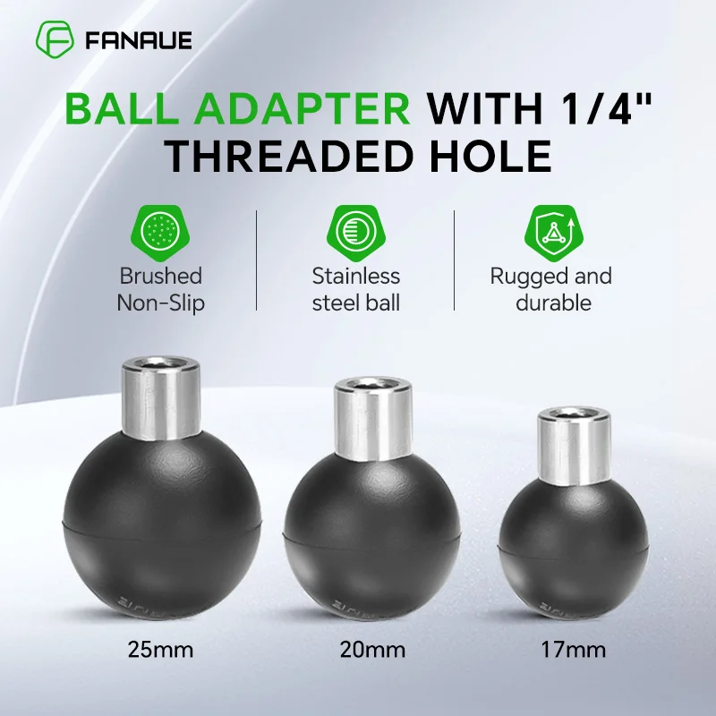 FANAUE 17mm 20mm 25mm 1 inch Ball Adapter with 1/4\