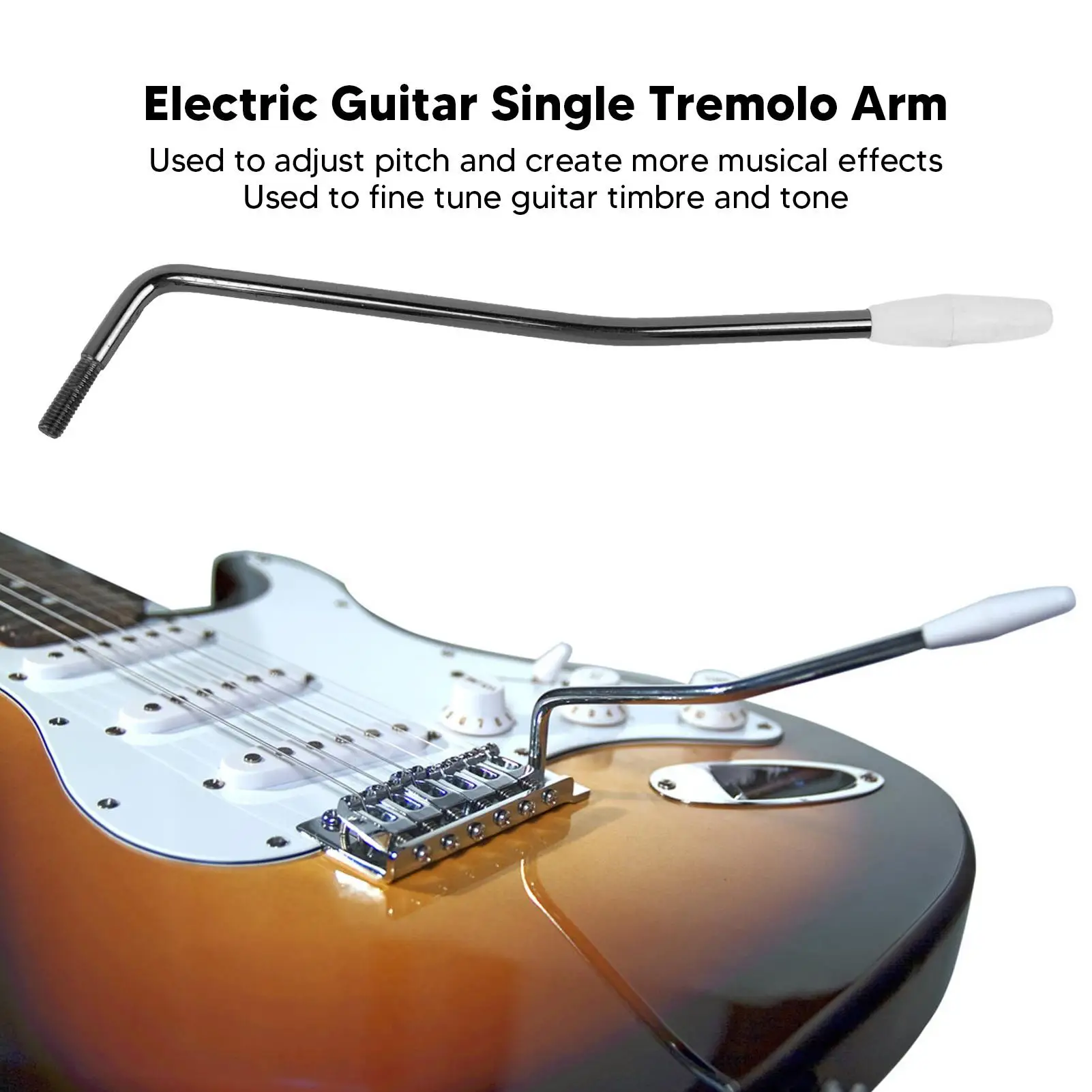 High Hardness Electric Guitar Tremolo Arm Metal Single Bar Glossy Finish for musical Instrument