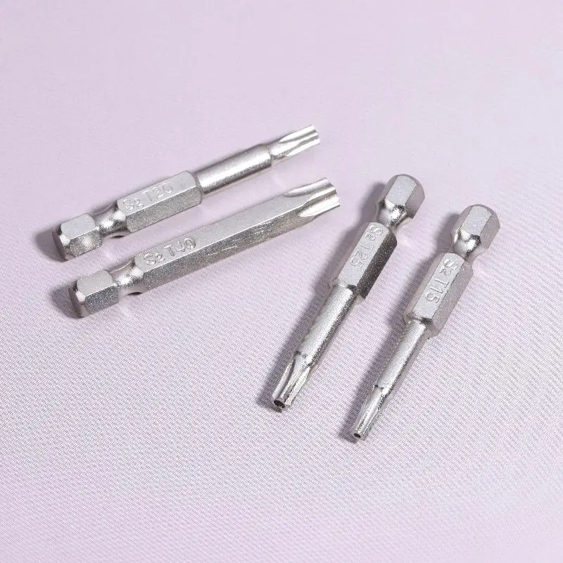 New 7 Pcs 5 Point Torx Screwdriver Bits 50mm S2 Magnetic Star Screw Driver 1/4