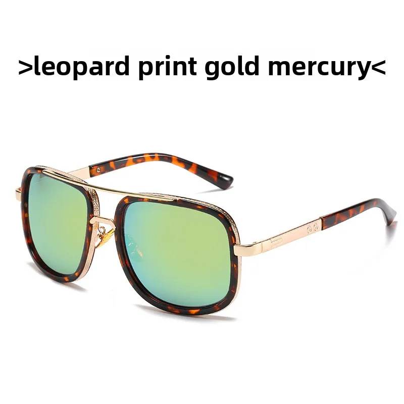 

European and American trends thick frame sunglasses men's outdoor fashion travel beach sunglasses street shot glasses