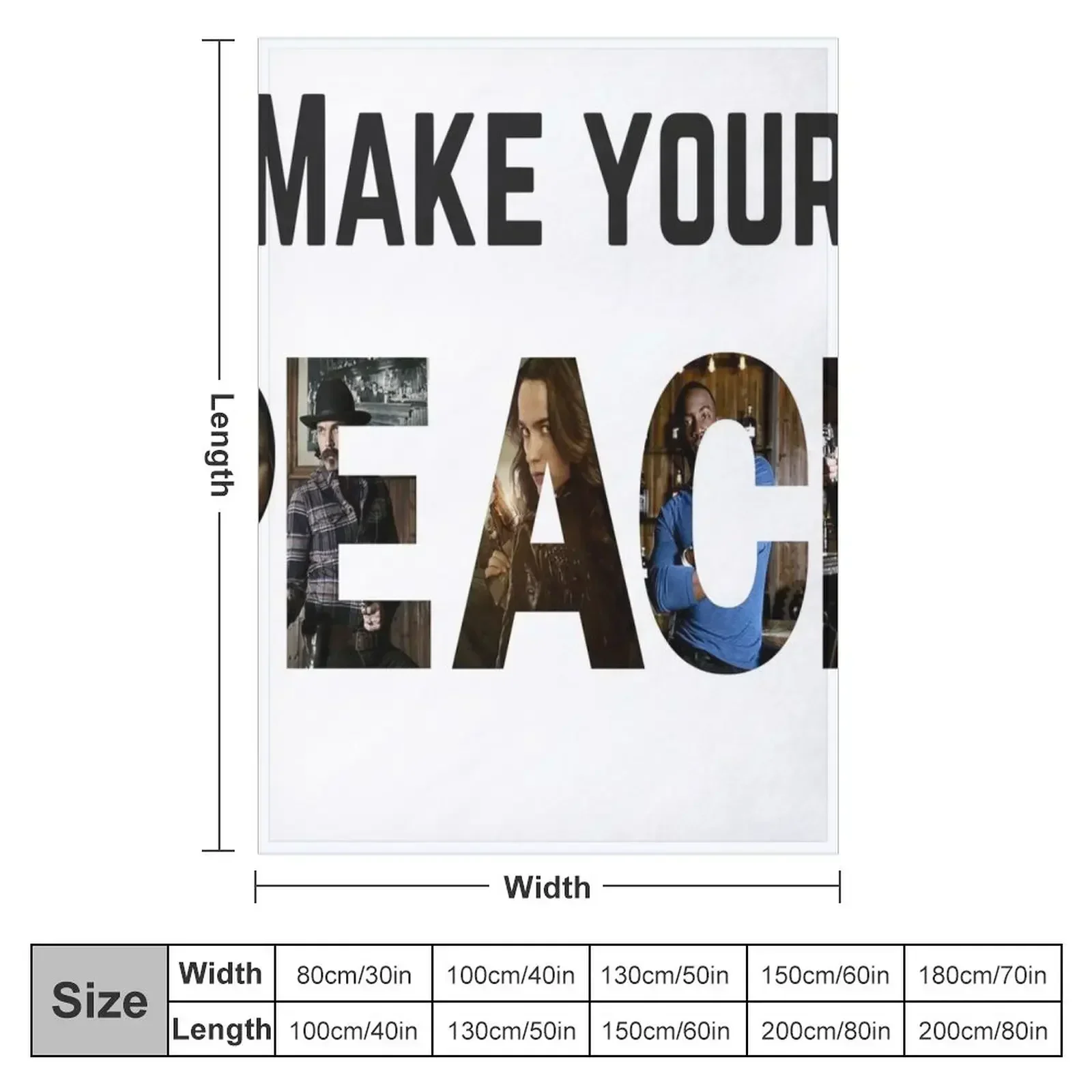 Make Your Peace Throw Blanket Sofa Throw warm winter Soft Plaid Bed covers Designers Decorative Beds Blankets