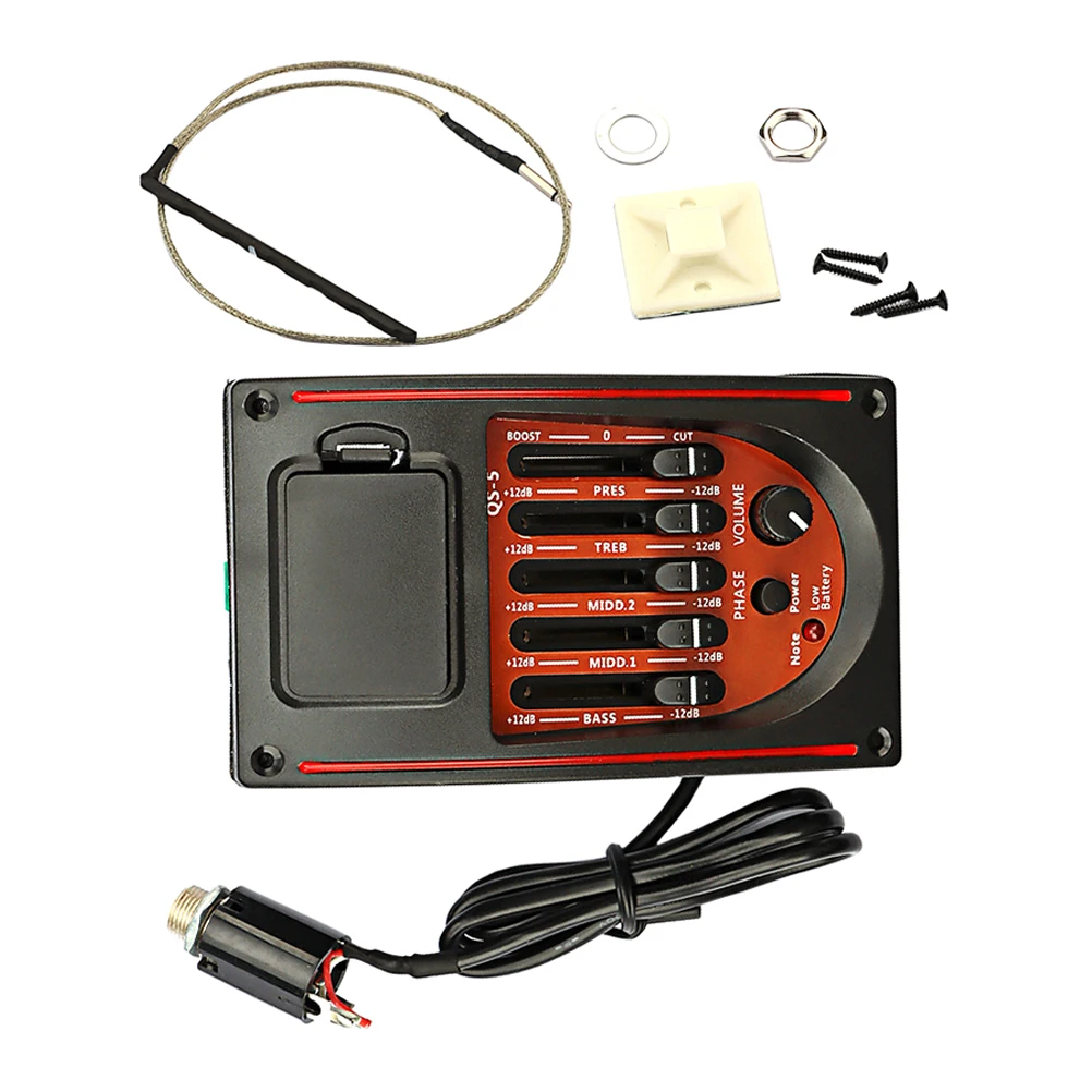 

1Set Acoustic Guitar Equalizer Professional Tone Control Sound Pickup Holder Wiring System Guitar Pickup Eq Device for Clear