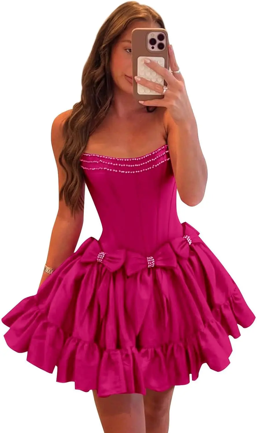 

Off The Shoulder Homecoming Dresses for Teens Satin Bow-Tie A-Line Short Prom Party Gown Above Knee , Mini Cocktail Dresses