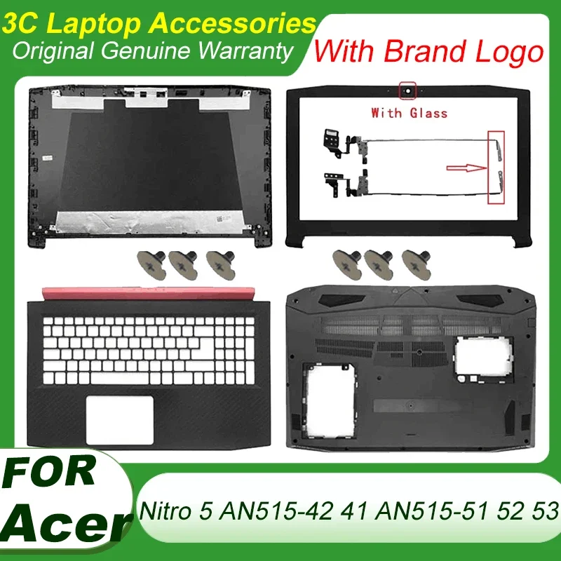 

Original New For Acer Nitro 5 AN515-42 AN515-41 AN515-51 AN515-52 AN515-53 Laptop LCD Back Cover Lid Front Bezel Cover Hinges