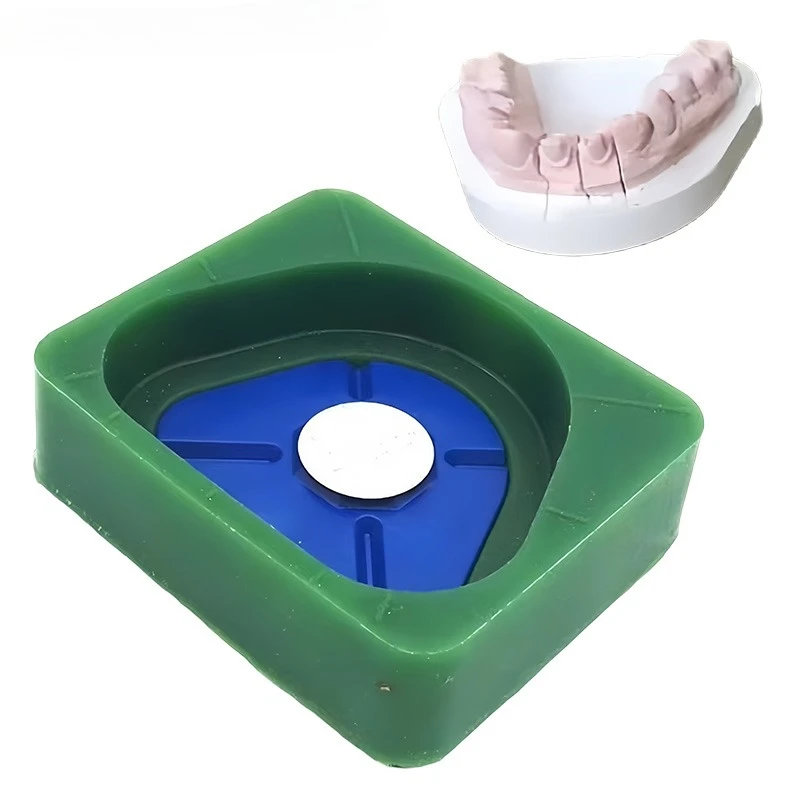 Dental Lab Silicone Plaster Mold Magnetic Base Dentist Lab Materials Plastic Model Former Base for Plaster Models with Magnetic