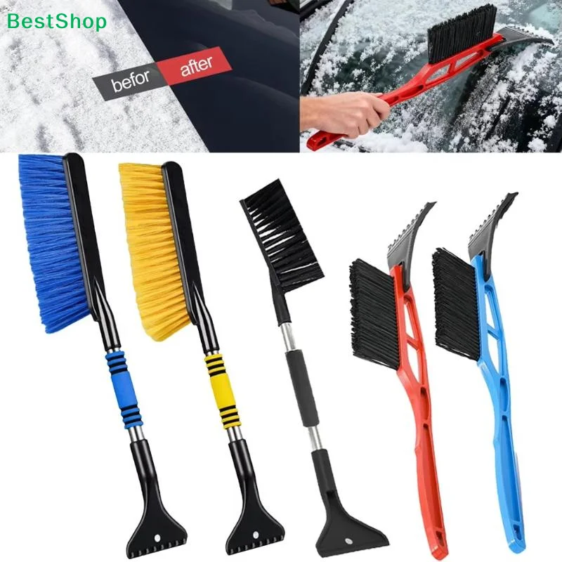 Double Head Car Snow Removal Shovel 2 IN 1 Ice Scraper Snow Brush For Car Windshield Extra-long Snow Shovel