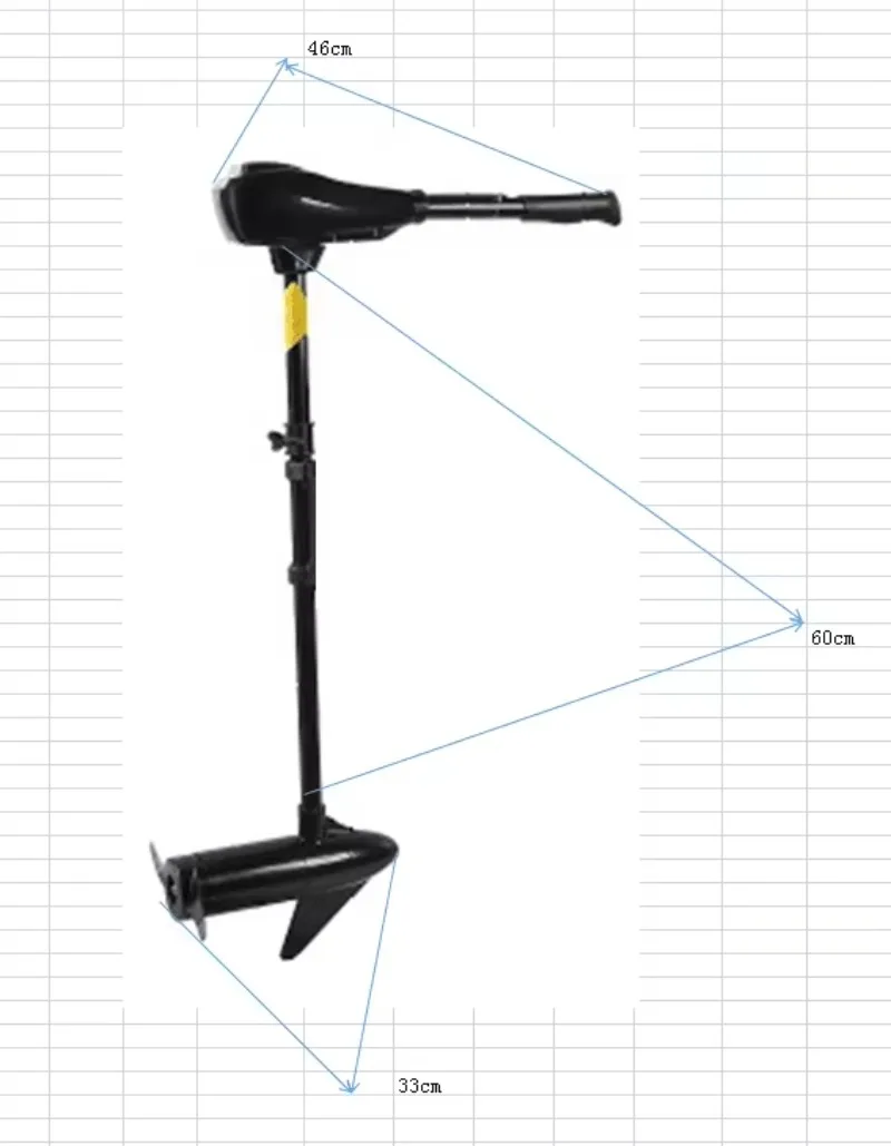 

Hot Sell 46LBS Trolling Motor with T Mounting bar for Propeller Pedal Kayaks
