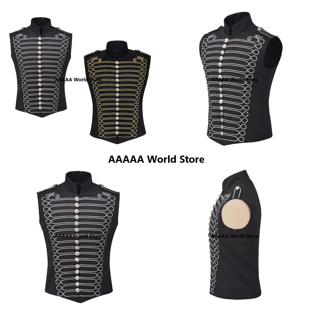Chaleco de Cosplay de Banda de Punk Rock para Hombre, Chaqueta Militar sin Mangas para Baterista, Disfraz de Desfile, My Chemical Romance