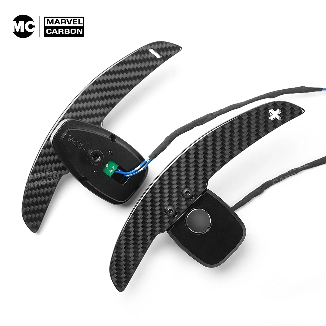 MC Glossy Carbon Fiber Magnetic Steering Wheel Paddle Shifters For Mercedes Benz AMG Performance Auto Parts And Accessories