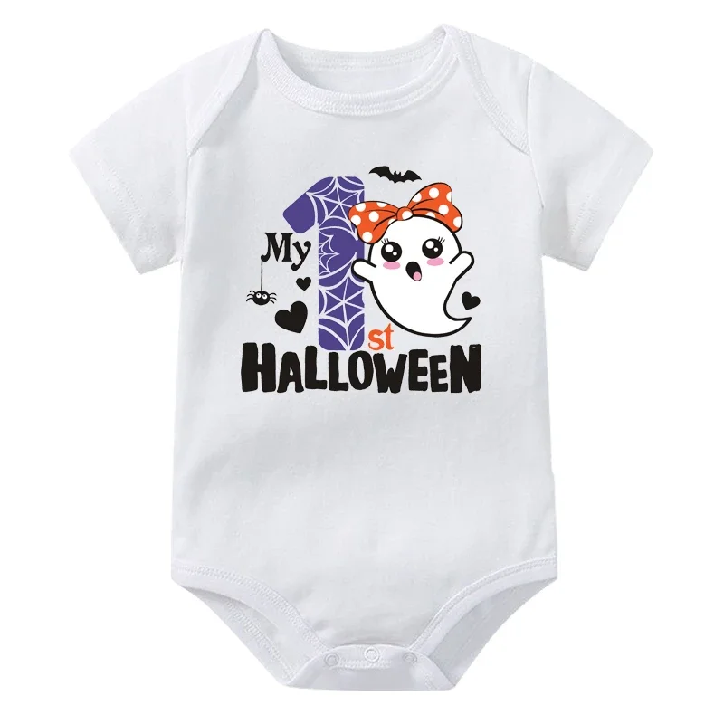 My First Halloween Baby Bodysuit Halloween Party Infant Outfit Clothing Boys Girls Holiday Jumpsuit Newborn Short Sleeve Rompers