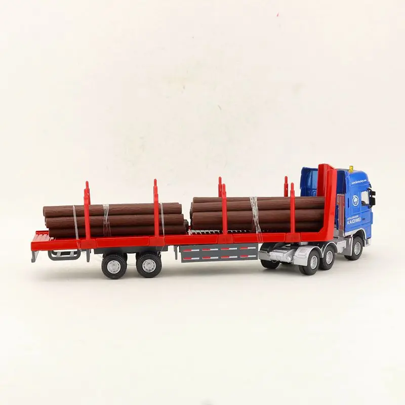 1:50 Scale Diecast Toy Vehicle Model Timber Transport Truck Engineering Car Educational Collection Gift For Kid