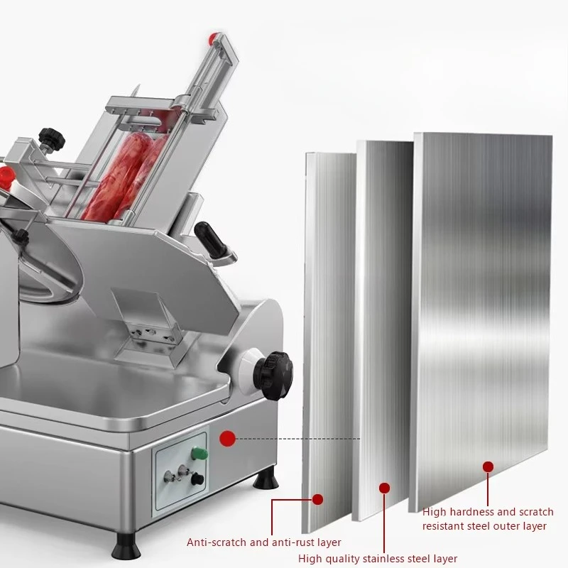 13 Inches Full Automatic Frozen Meat Slicer Automatic Frozen Meat Cutting Machine 13