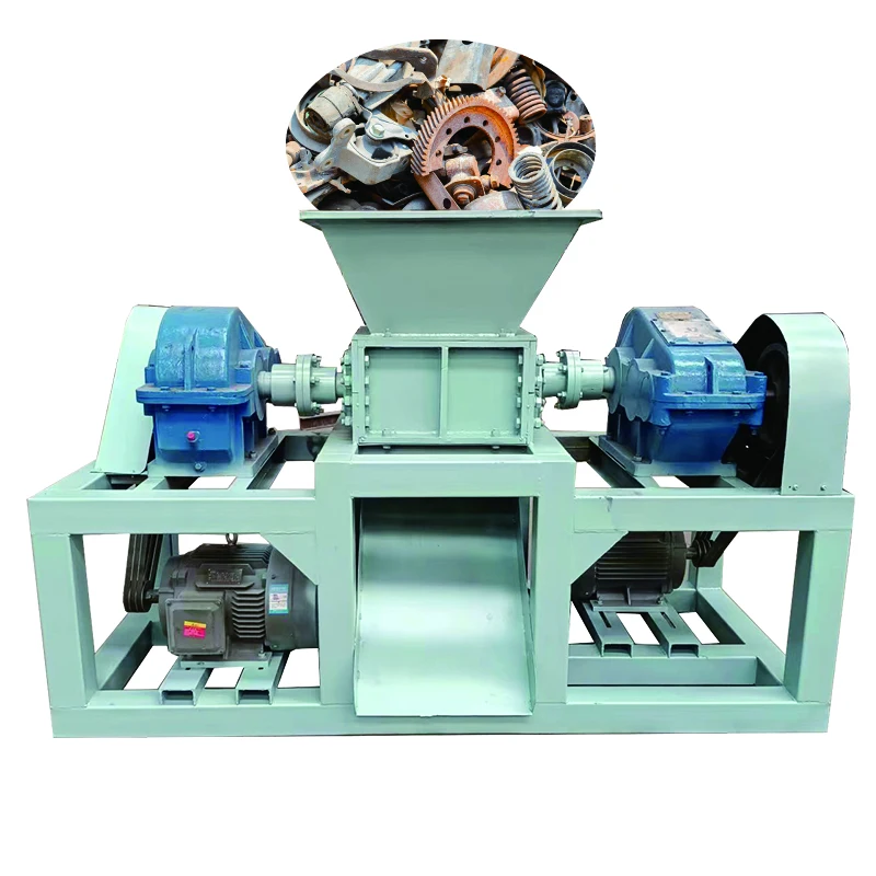 Factory Price Scrap Steel Iron Hammer Mill Metal Shredder Double Shaft Aluminum Motor Stator Scrap Recycling Machine for Sale