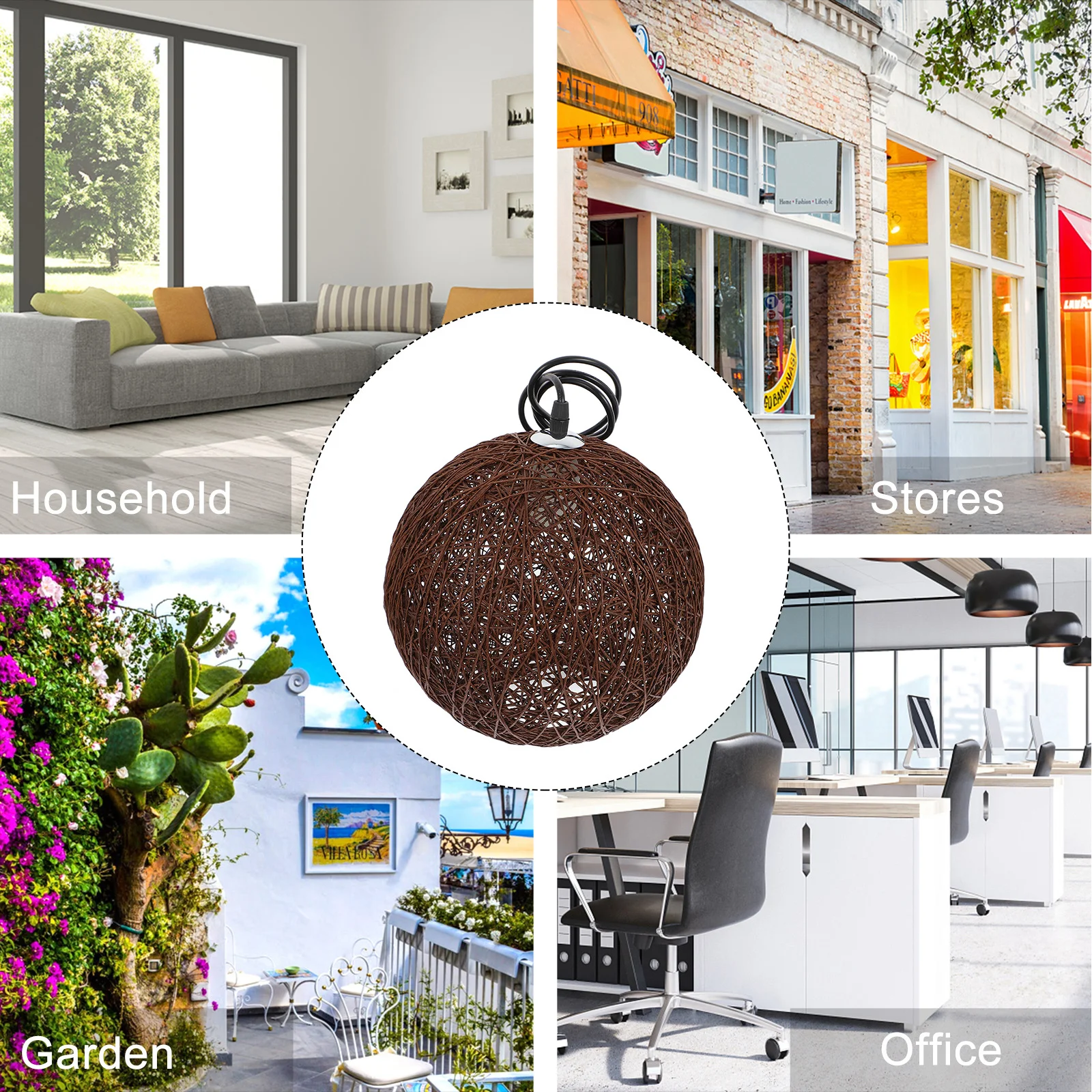 

Тканая люстра из ротанга, тканый потолочный светильник, 1 шт., креативный дизайн, естественная теплая атмосфера для гостиной, спальни, кухни