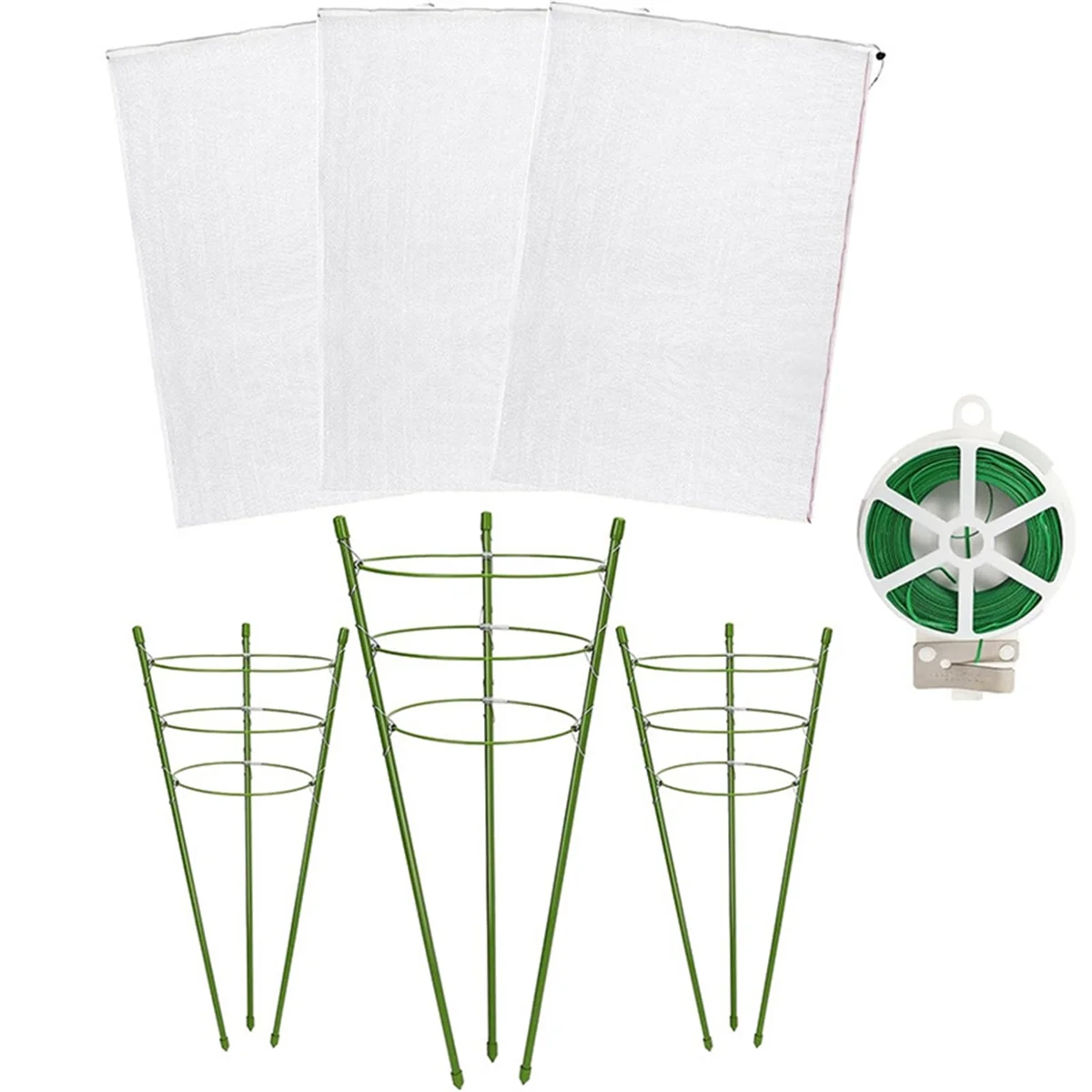 ABNQ Adjustable Detachable Tomato Cage, Tomato Plant Support Cages Trellis Garden Sticks/Stakes for Garden