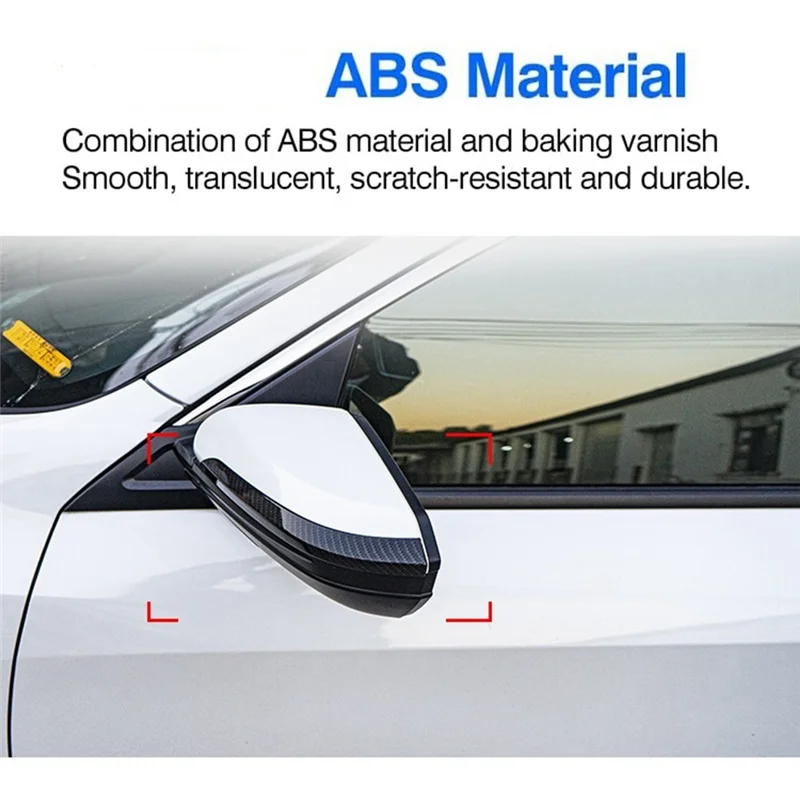 Auto d'epoca In Fibra di Carbonio Laterale Specchietto retrovisore Trim Telaio di Copertura Specchio Esterno Adesivi per Honda 10Th Gen Civic 2016-2020