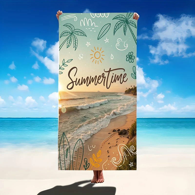 Pink Vertical Stripe Large Retro Floral Leaf Art Print Microfiber Quick Dry Vintage Romantic Botanical Pool Travel Beach Towel