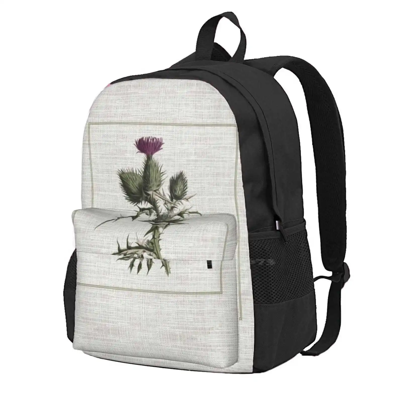 Outlander-Thistle 3d Print Design Backpack Student Bag Outlander Fraser Tartan Promise Scotland Fraser Clan Jamie Fraser