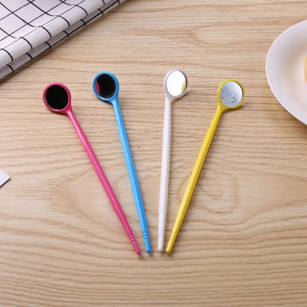 

Simple Disposable Mouth Mirror Anti-fog Safety Plastic Dental Tooth Mirror Non-slip Inspection Mirror Dentist Tool