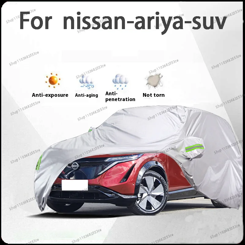 

Для Nissan Ariya Fit автомобильный чехол водонепроницаемый пылезащитный солнцезащитный козырек (УФ) снежный серебристый полный чехол с защитой в течение всего дня