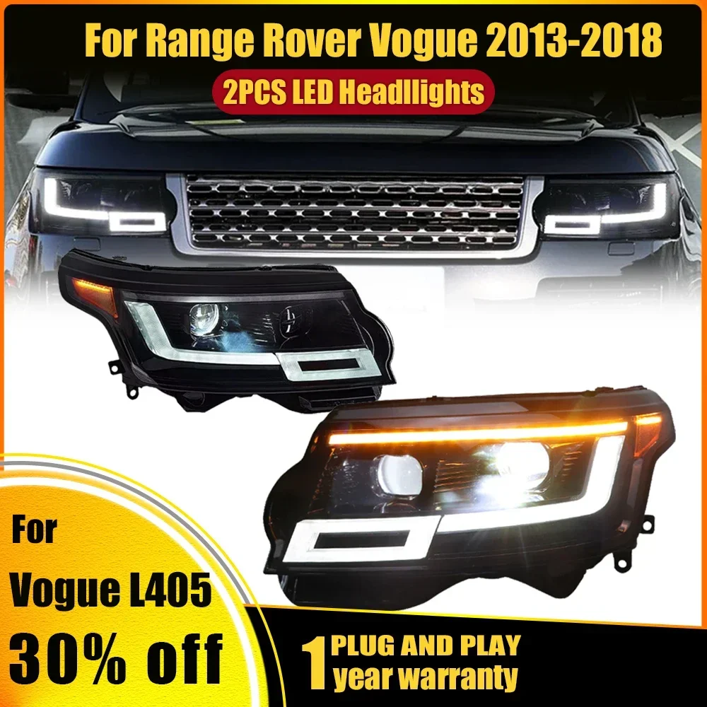 Car Led Headlamps For Land Rover Range Rover Vogue L405 2013-2018 Upgrade To 2023 LED Headlights Assembly Automotive Accessories