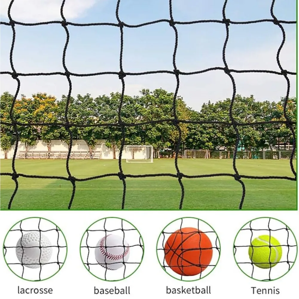 耐久性のあるpe製野球用バックストップネット-ブラック-3x3m-スポーツ練習用ネット-野球用バックストップバリア-野球場用