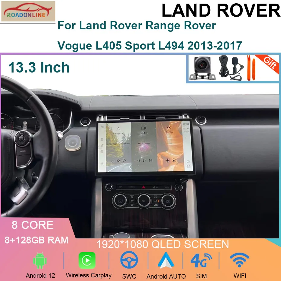 

Android 12 Car Radio For Land Rover Range Rover Vogue L405 Sport L494 2013-2017 GPS Navigation Auto Headunit Multimedia Player