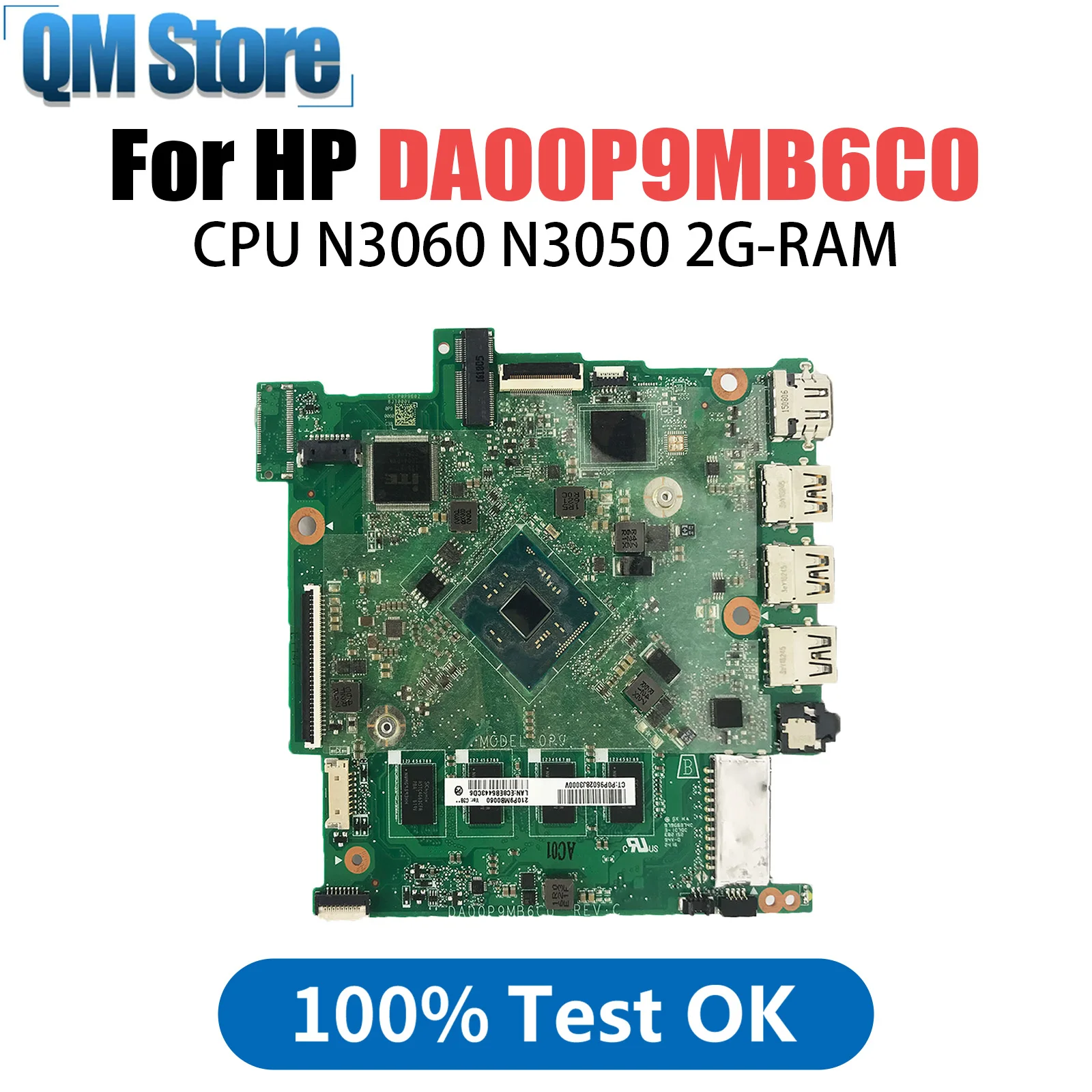 

DA00P9MB6C0 For HP Pavilion 14-BS Laptop Motherboard With N3060 N3050 CPU 2G RAM 100% Tested OK