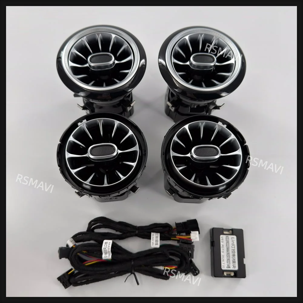 8/64-Color LED Rear Turbine Vent and Backrest Ambient Lighting Kit for Mercedes-Benz G-Class W463 W463A W464 G63 G550 G500 2019+