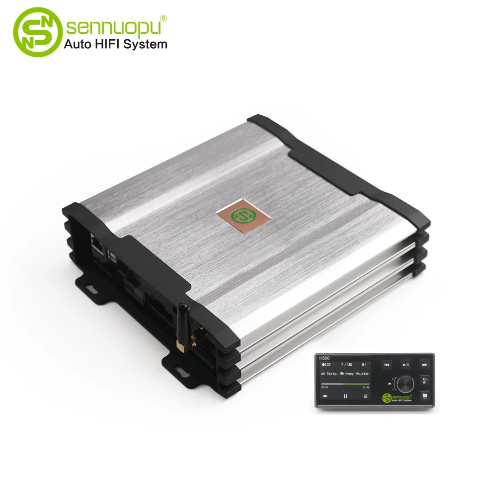 Sennuopu 12 Channels Digital Sound Processors DSP 8 Channels 50 Watts RMS Power Audio Amplifier with Bluetooth Player X812
