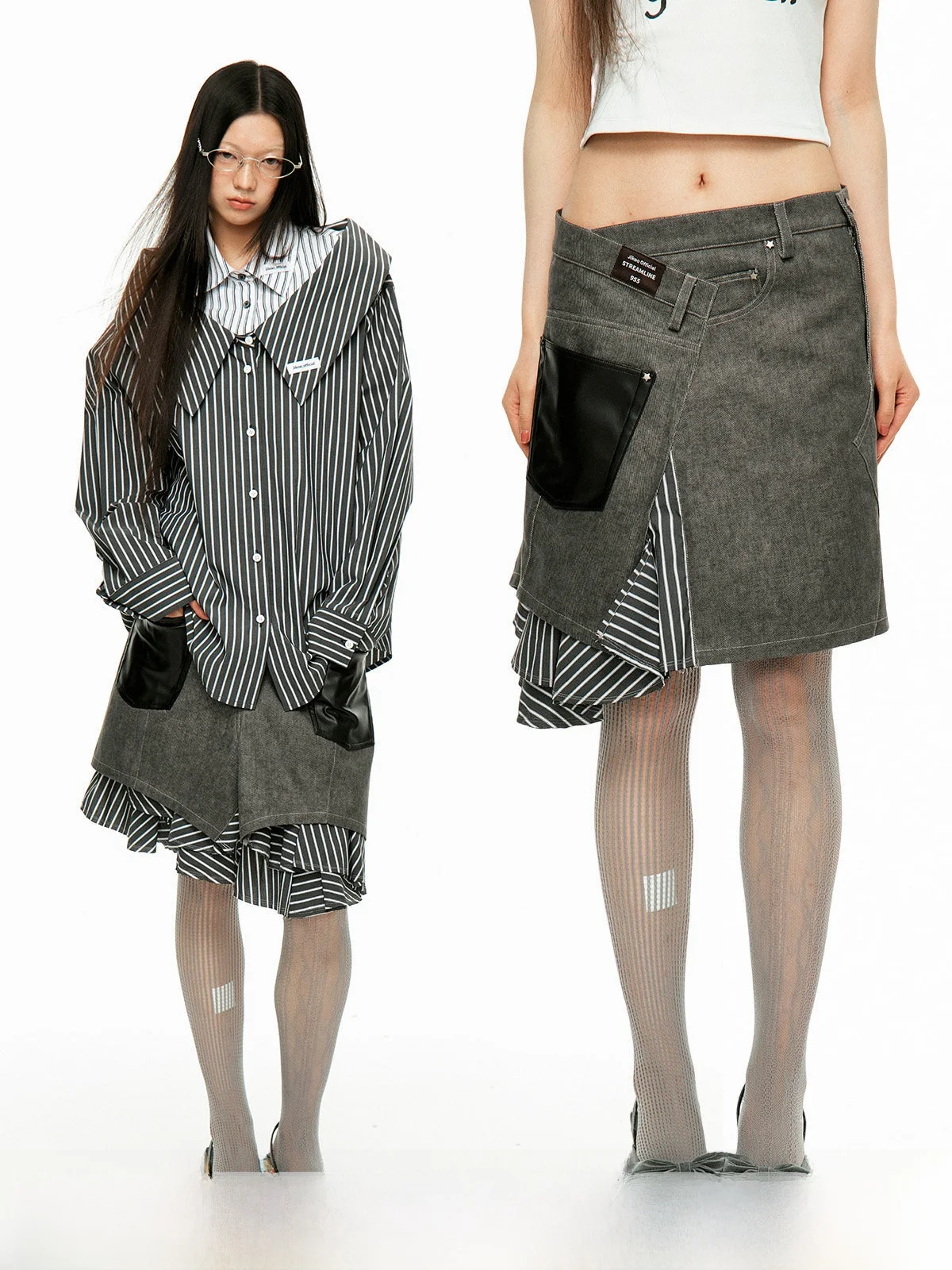 

Юбка JIKOO Irregular F-образного кроя женская, универсальная, с диагональными полосами, с рваным краем, миди, повседневная, приятная к телу, дышащая, хлопковая, А-силуэт...