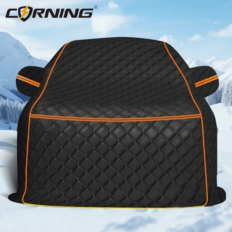 Autoabdeckung, Outdoor-Schutz, vollständige Außen-Schneebezüge, Sonnenschutz, Winter-Anti-Hail-Abdeckung, Windschutzscheiben-Sonnenschutz für Fließheck-Limousine