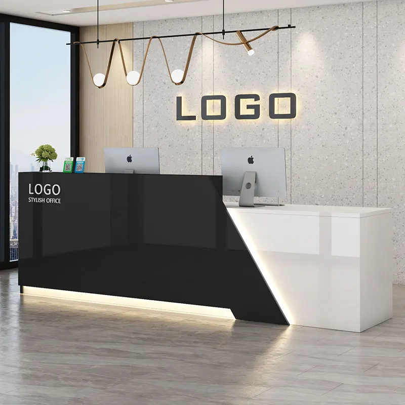 Mostrador de bar pequeño simple y moderno Mostrador de recepción de lujo ligero