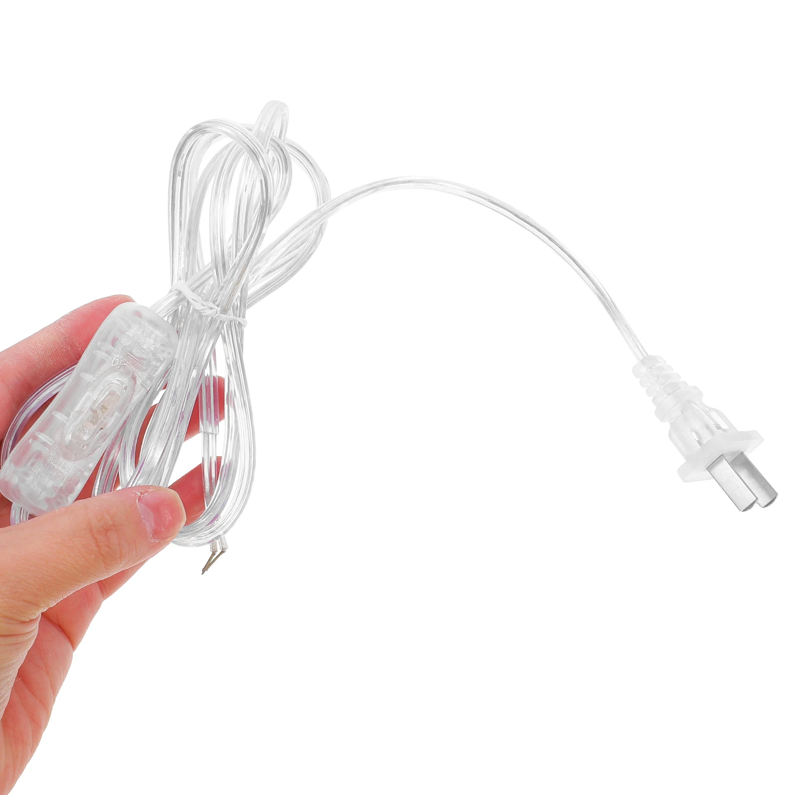 

Transparent Switch Power Cord 1.8M Clear Lamp Extension Vintage Bulb Cable LED Light Replacement Hanging Lantern Wire Durable