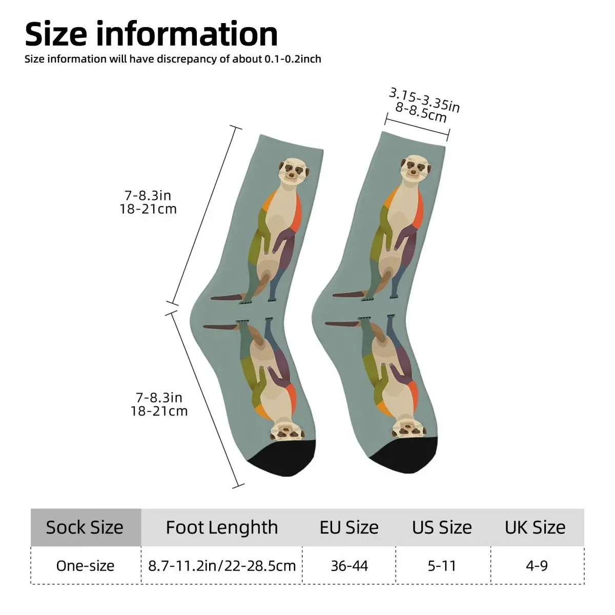 Hello Meerkats Socks Harajuku High Quality Stockings All Season Long Socks Accessories for Man's Woman's Birthday Present